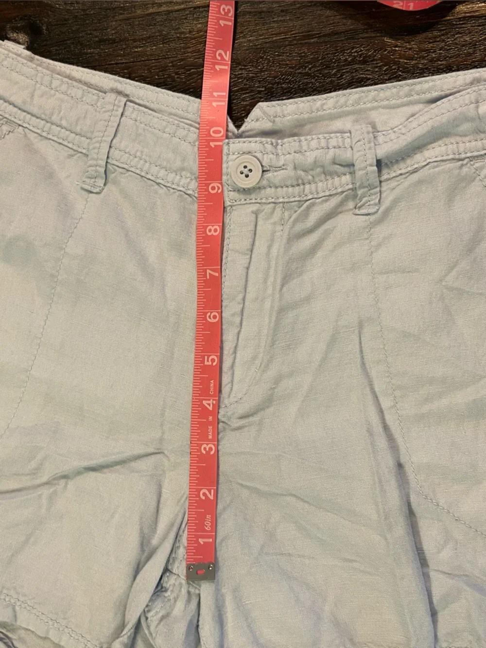 Calvin Klein Jeans Light Blue Women's Lightweight Linen Blend Shorts
